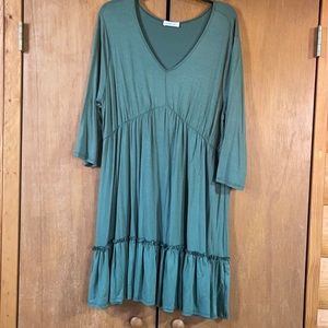 Green shirt dress 2x